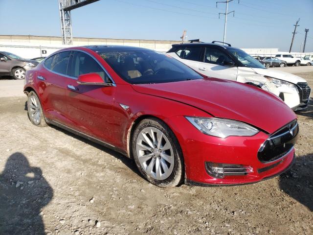 5YJSA1H28FF100620 - 2015 TESLA MODEL S 85D RED photo 4