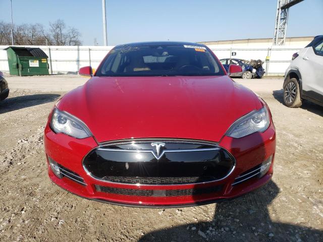 5YJSA1H28FF100620 - 2015 TESLA MODEL S 85D RED photo 5