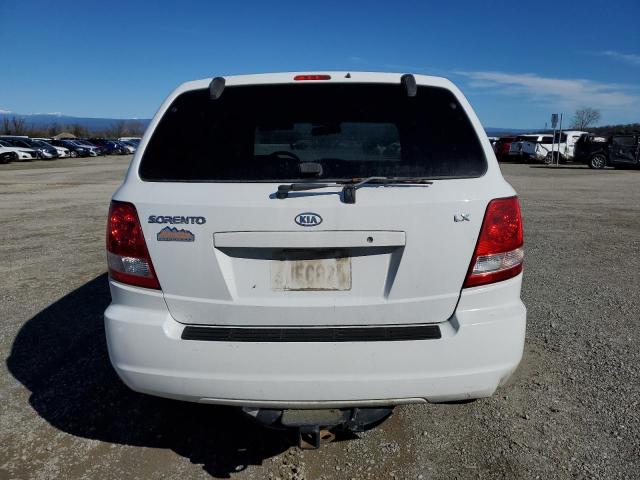 KNDJC733X45300387 - 2004 KIA SORENTO EX WHITE photo 6