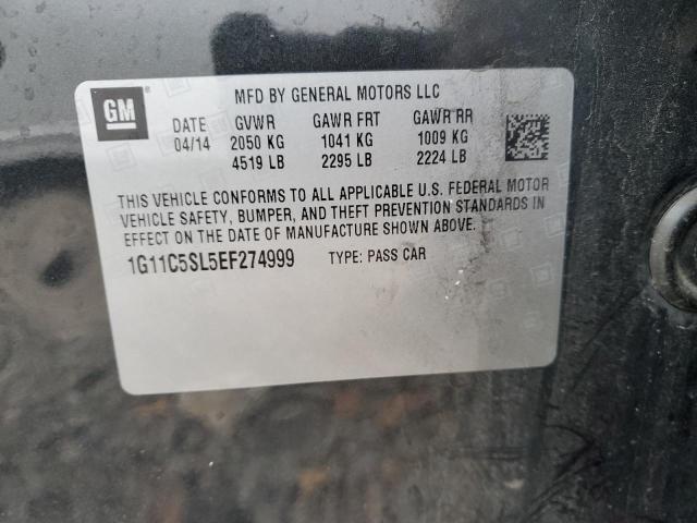 1G11C5SL5EF274999 - 2014 CHEVROLET MALIBU 1LT 灰色 照片 12