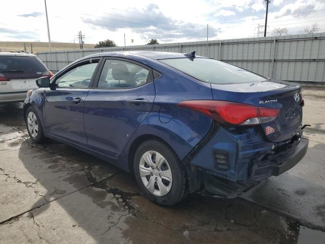 5NPDH4AE6GH700419 - 2016 HYUNDAI ELANTRA SE BLUE photo 2