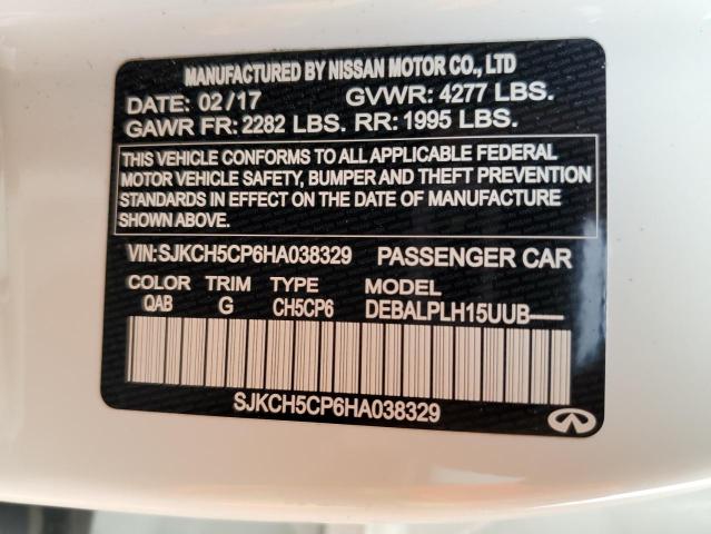 SJKCH5CP6HA038329 - 2017 INFINITI QX30 BASE Ağ foto 12