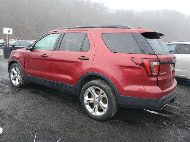 1FM5K8GTXGGC52866 - 2016 FORD EXPLORER SPORT RED photo 2