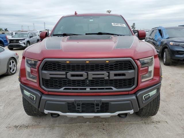 1FTFW1RG7KFB95786 - 2019 FORD F150 RAPTOR BURGUNDY photo 5