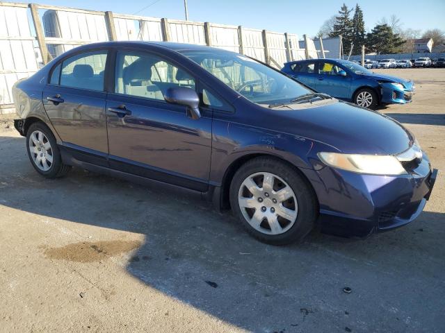 19XFA16599E000129 - 2009 HONDA CIVIC LX BLUE photo 4