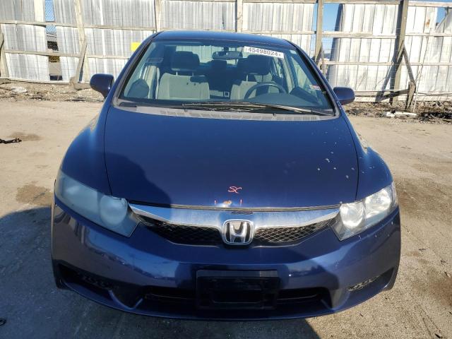 19XFA16599E000129 - 2009 HONDA CIVIC LX BLUE photo 5