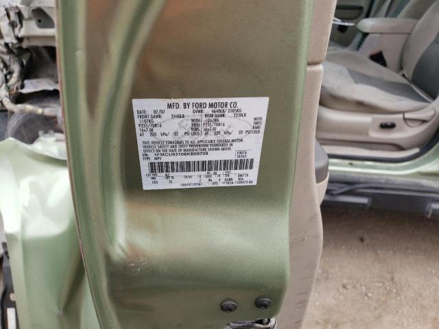 1FMCU93108KB09709 - 2008 FORD ESCAPE XLT GREEN photo 12