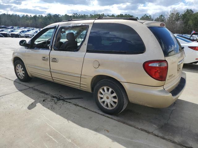 2C8GP54L21R402782 - 2001 CHRYSLER TOWN & COU LXI TAN photo 2