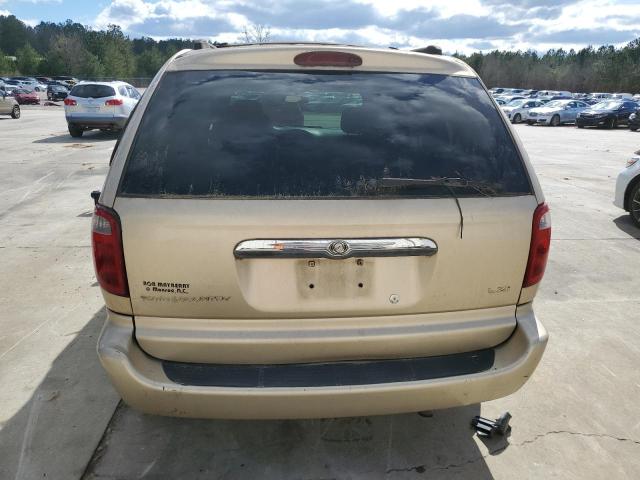 2C8GP54L21R402782 - 2001 CHRYSLER TOWN & COU LXI TAN photo 6