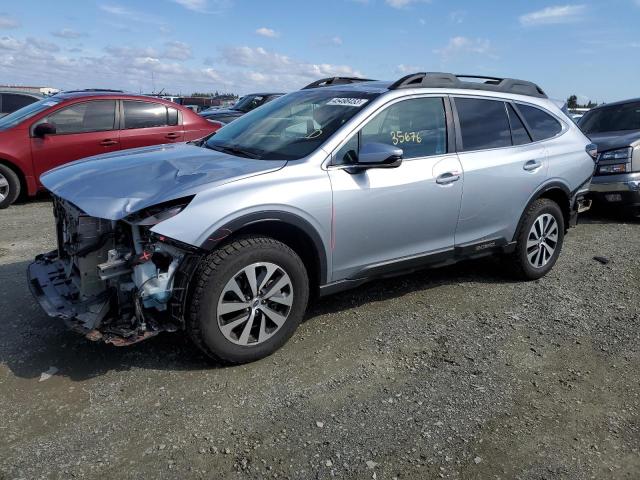 4S4BTACCXM3147776 - 2021 SUBARU OUTBACK PREMIUM SILVER photo 1