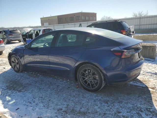 5YJ3E1EB4NF143606 - 2022 TESLA MODEL 3 Синій фото 2