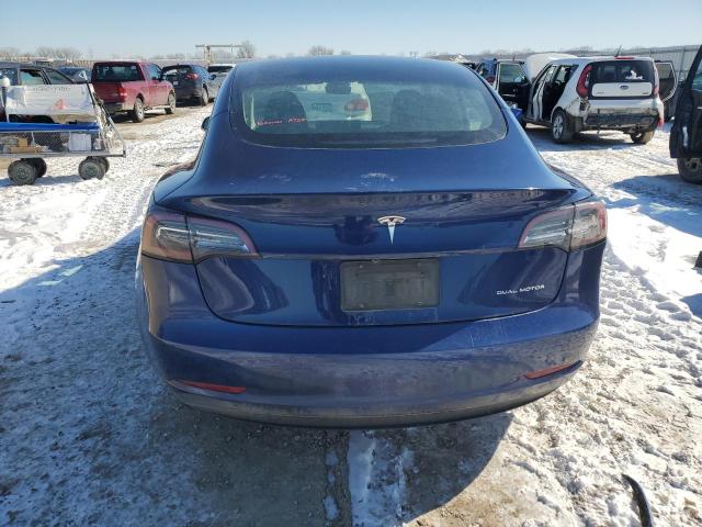 5YJ3E1EB4NF143606 - 2022 TESLA MODEL 3 Синій фото 6