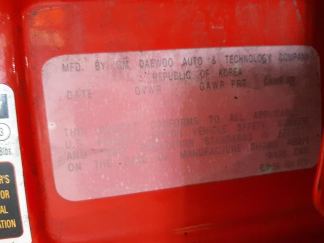KL1TD62615B311011 - 2005 CHEVROLET AVEO BASE RED photo 12