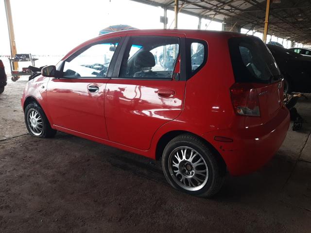 KL1TD62615B311011 - 2005 CHEVROLET AVEO BASE RED photo 2