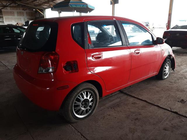 KL1TD62615B311011 - 2005 CHEVROLET AVEO BASE RED photo 3