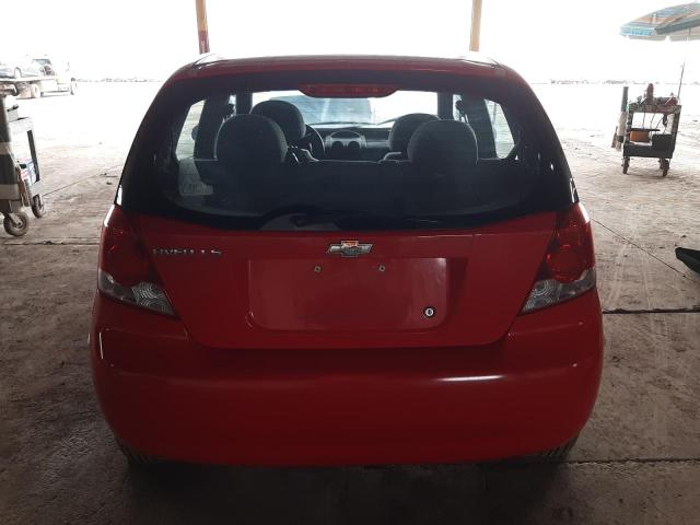 KL1TD62615B311011 - 2005 CHEVROLET AVEO BASE RED photo 6