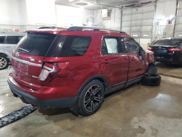 1FM5K8GT4FGB01942 - 2015 FORD EXPLORER SPORT RED photo 3