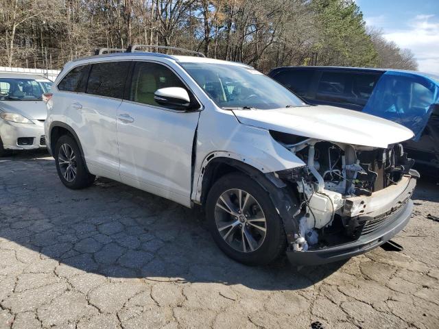 5TDKKRFH4GS153086 - 2016 TOYOTA HIGHLANDER XLE 白色 照片 4