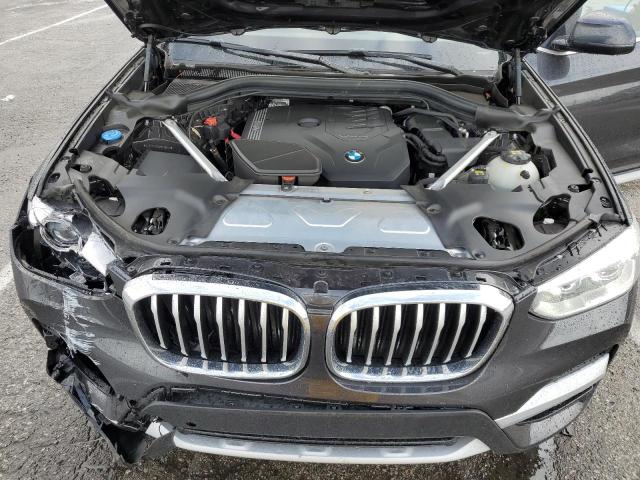 5UXTY3C04M9F39601 - 2021 BMW X3 SDRIVE30I Siyah fotoğraf 12