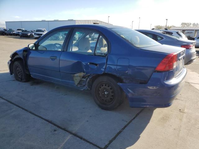 2HGES16354H611846 - 2004 HONDA CIVIC DX VP BLUE photo 2