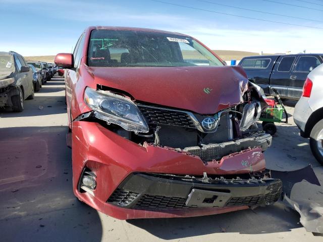 5TDXZ3DC7KS971474 - 2019 TOYOTA SIENNA SE RED photo 5