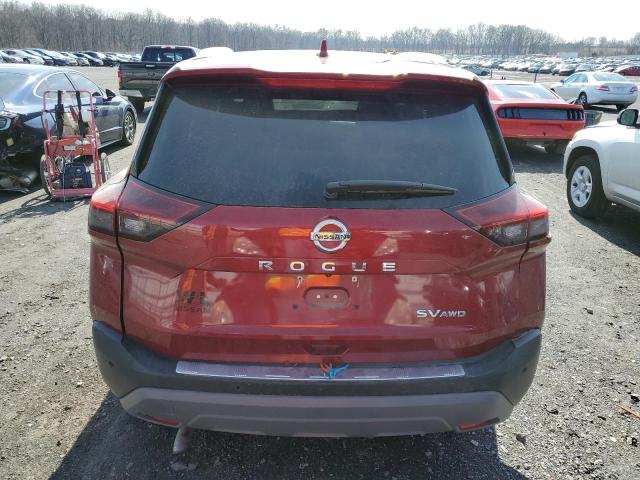 5N1AT3BBXMC710809 - 2021 NISSAN ROGUE SV RED photo 6