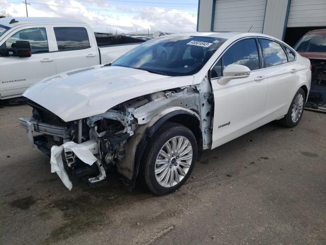 3FA6P0LU6DR128680 - 2013 FORD FUSION SE HYBRID WHITE photo 1