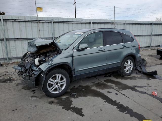 JHLRE4H78BC019451 - 2011 HONDA CR-V EXL GREEN photo 1