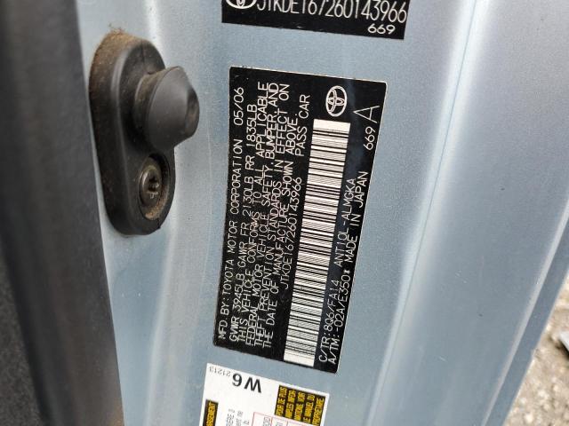 JTKDE167260143966 - 2006 TOYOTA SCION TC 青色 照片 12