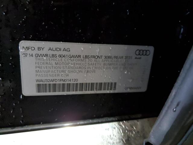 WAU32AFD1FN014120 - 2015 AUDI A8 L QUATTRO BLACK photo 12