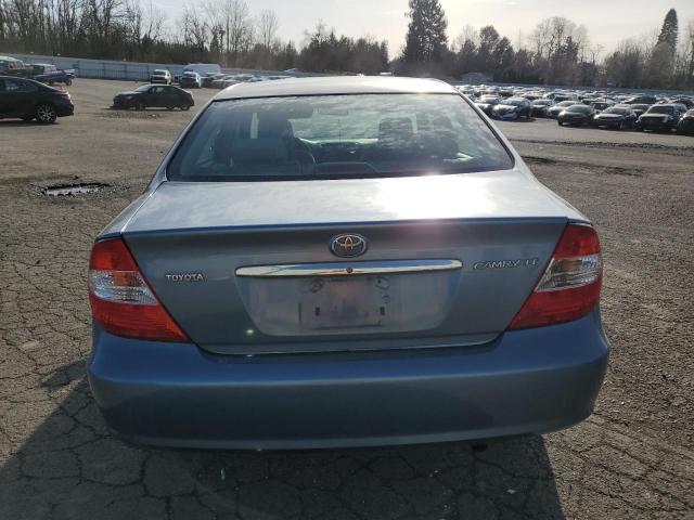 4T1BE32K93U703650 - 2003 TOYOTA CAMRY LE BLUE photo 6