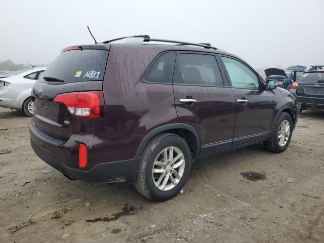 5XYKT4A69EG433862 - 2014 KIA SORENTO LX BURGUNDY photo 3