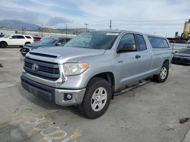 5TFTY5F18EX008543 - 2014 TOYOTA TUNDRA DOUBLE CAB SR/SR5 SILVER photo 1