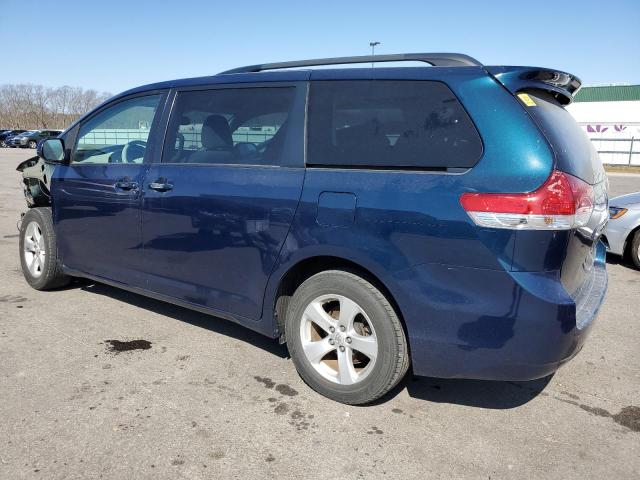 5TDKK3DC9BS046645 - 2011 TOYOTA SIENNA LE BLUE photo 2