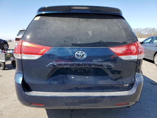 5TDKK3DC9BS046645 - 2011 TOYOTA SIENNA LE BLUE photo 6