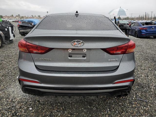 KMHD04LB4JU535554 - 2018 HYUNDAI ELANTRA SPORT GRAY photo 6