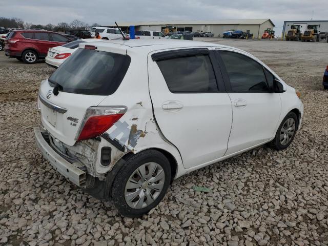 JTDKTUD39ED578710 - 2014 TOYOTA YARIS WHITE photo 3