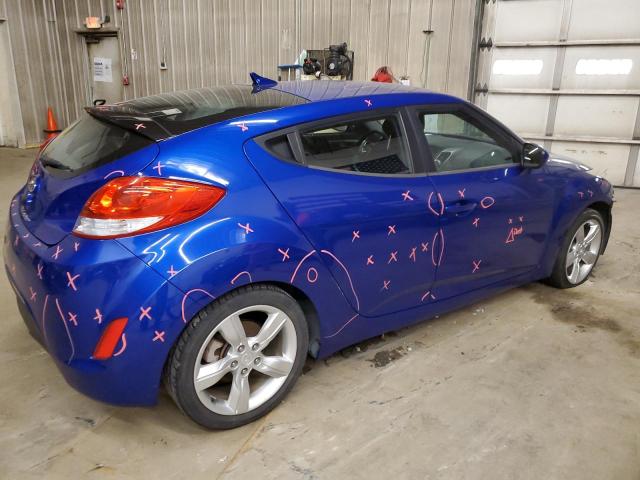 KMHTC6AD8EU211435 - 2014 HYUNDAI VELOSTER BLUE photo 3