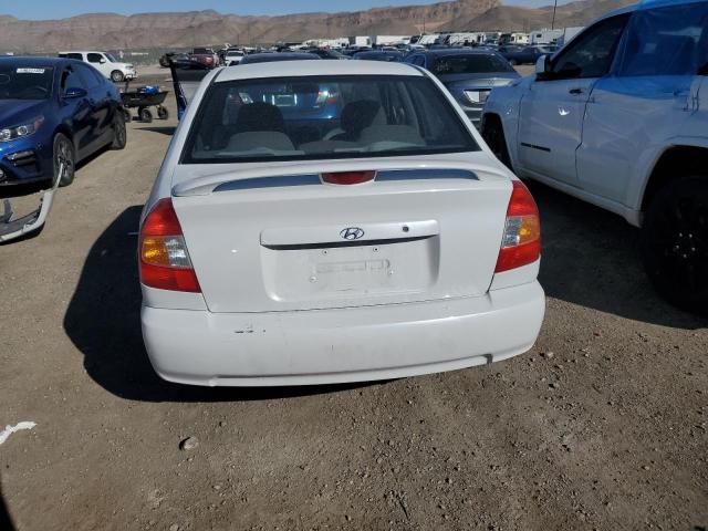 KMHCG45C62U345771 - 2002 HYUNDAI ACCENT GL WHITE photo 6