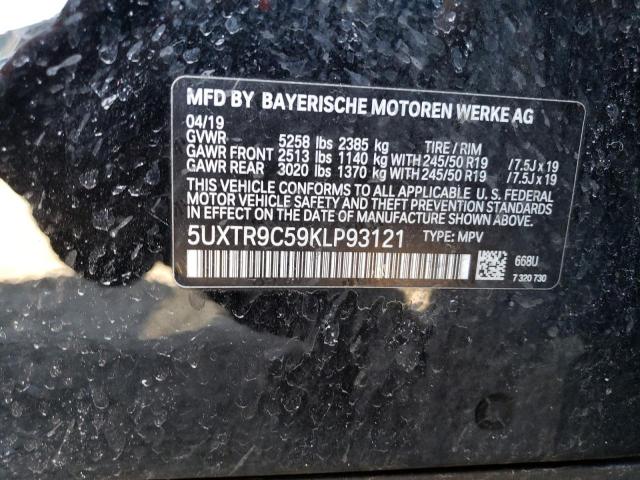 5UXTR9C59KLP93121 - 2019 BMW X3 XDRIVE30I BLACK photo 13