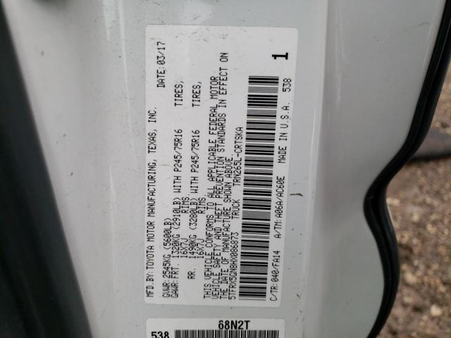 5TFRX5GN8HX086873 - 2017 TOYOTA TACOMA ACCESS CAB Ақ фото 13