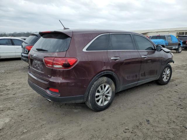 5XYPG4A52KG471608 - 2019 KIA SORENTO LX BURGUNDY photo 3