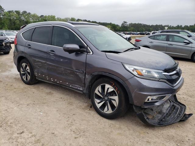 5J6RM4H90FL124339 - 2015 HONDA CR-V TOURING GRAY photo 4