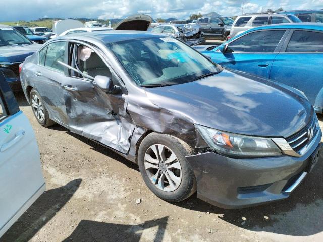 1HGCR2F35DA080199 - 2013 HONDA ACCORD LX GRAY photo 4