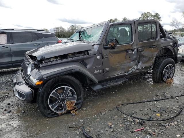 1C4HJXEG1PW585175 - 2023 JEEP WRANGLER SAHARA GRAY photo 1