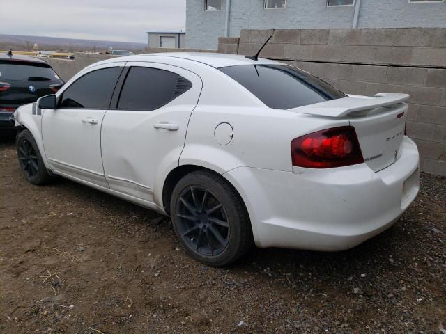 1C3CDZBGXDN590270 - 2013 DODGE AVENGER R/T WHITE photo 2