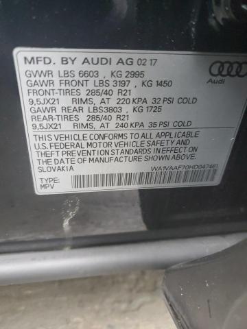 WA1VAAF70HD047461 - 2017 AUDI Q7 PRESTIGE 黑色 照片 13