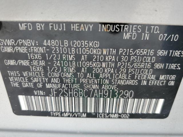 JF2SH6BC7AH913290 - 2010 SUBARU FORESTER XS Gümüş foto 14