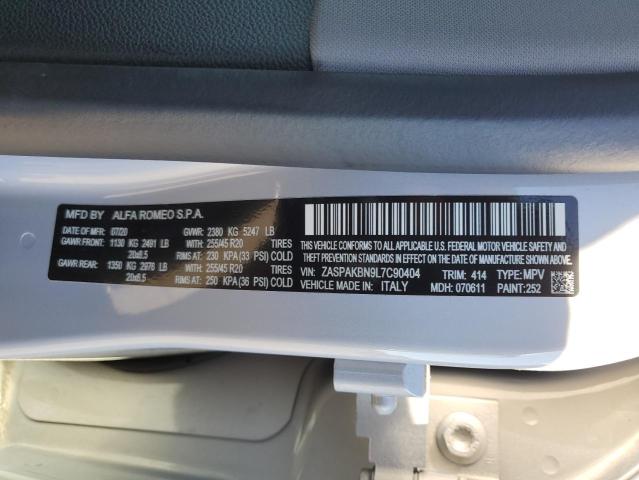 ZASPAKBN9L7C90404 - 2020 ALFA ROMEO STELVIO TI ლურჯი ფოტო 13