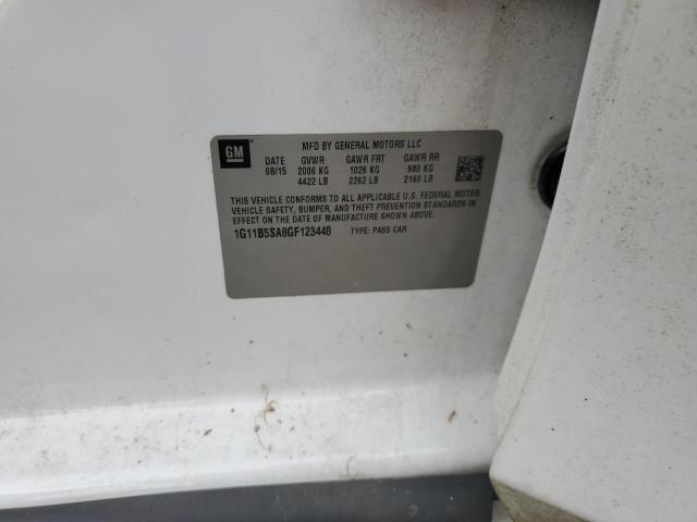 1G11B5SA8GF123448 - 2016 CHEVROLET MALIBU LIM LS თეთრი ფოტო 12